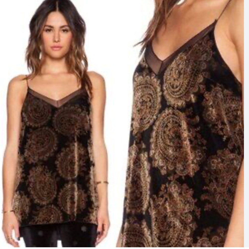 Free People velvet Top; size M